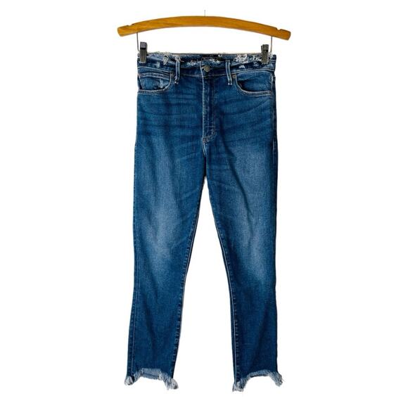 Abercrombie & Fitch Denim - Abercrombie & Fitch blue Simone high rise ankle distressed stretch jeans 2